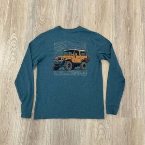 Southern shirt jeep Kids Teal Long Sleeve graphic Tee